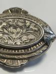 Victorian Sterling Silver Floral Engraved Brooch