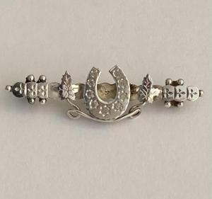 1894 Sterling Silver Horseshoe Brooch