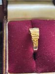 Edwardian 18ct Gold Ring with Diamonds and Ruby