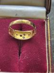 Edwardian 18ct Gold Ring with Diamonds and Ruby