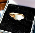 Antique 9ct Turquoise and Pearl Ring Size N