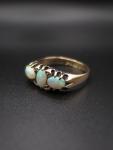 Antique 9ct Rose Gold Opal Gypsy Ring