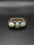 Antique 9ct Rose Gold Opal Gypsy Ring