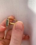 Victorian 18ct Gold Diamond Emerald Engagement Ring