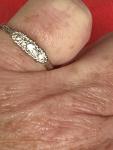 Vintage 18ct Gold Platinum Triple Diamond Ring