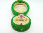 18ct Yellow Gold Ruby & Diamond Engagement Ring