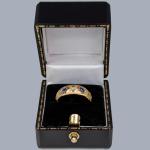 Victorian 18ct Gold Sapphire Diamond Trilogy Ring