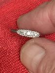 Vintage 18ct Gold Platinum Triple Diamond Ring