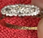 Vintage 18ct Gold Platinum Triple Diamond Ring