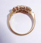 Art Deco 18ct Gold Sapphire & Diamond Halo Ring