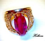 14ct Rose Gold Ruby Cocktail Ring from Armenia