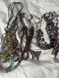 Beaded Antique Necklace Jewelry Bundle for Women