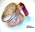 14ct Rose Gold Ruby Cocktail Ring from Armenia