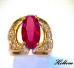 14ct Rose Gold Ruby Cocktail Ring from Armenia