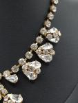 Vintage Gold Necklace with Sparkling Glass Rhinestones