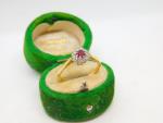 18ct Yellow Gold Ruby & Diamond Engagement Ring