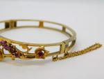 19th Century Austro-Hungarian Yellow Metal Bangle Bracelet