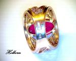 14ct Rose Gold Ruby Cocktail Ring from Armenia