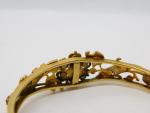 19th Century Austro-Hungarian Yellow Metal Bangle Bracelet