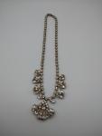 Vintage Gold Necklace with Sparkling Glass Rhinestones