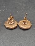 Art Deco 9ct Gold Enamel Pearl Stud Earrings