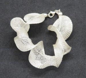 Vintage Art Deco Sterling Silver Mesh Bracelet