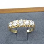 Edwardian 18ct Gold Diamond Dress Ring Size O