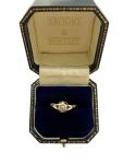 Victorian 9ct Gold Diamond Antique Ring Size R 1/2