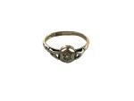 Victorian 9ct Gold Diamond Antique Ring Size R 1/2