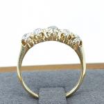 Edwardian 18ct Gold Diamond Dress Ring Size O