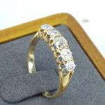 Edwardian 18ct Gold Diamond Dress Ring Size O