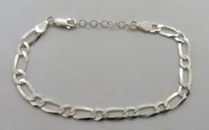 Vintage Art Deco Sterling Silver Chain Bracelet
