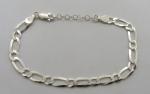 Vintage Art Deco Sterling Silver Chain Bracelet