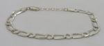 Vintage Art Deco Sterling Silver Chain Bracelet