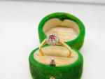 18ct Yellow Gold Ruby & Diamond Engagement Ring
