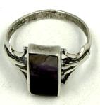 Early Victorian Sterling Silver Blue John Ring