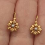 Victorian Yellow Gold Earrings with Pearls