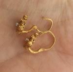 Victorian Yellow Gold Earrings with Pearls