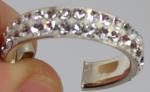 Vintage Art Deco Sterling Silver Hoop Earrings