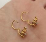 Victorian Yellow Gold Earrings with Pearls