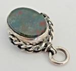 Victorian Sterling Silver Bloodstone Carnelian Pendant
