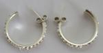 Vintage Art Deco Sterling Silver Hoop Earrings