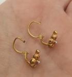 Victorian Yellow Gold Earrings with Pearls