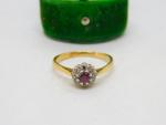 18ct Yellow Gold Ruby & Diamond Engagement Ring