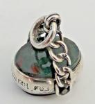 Victorian Sterling Silver Bloodstone Carnelian Pendant