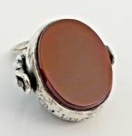Victorian Sterling Silver Bloodstone Carnelian Pendant