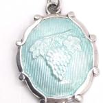 Antique Silver Enamel Pendant in Art Nouveau Style