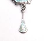 Antique Silver Enamel Pendant in Art Nouveau Style