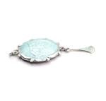Antique Silver Enamel Pendant in Art Nouveau Style
