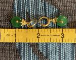 Vintage Green Gemstone Earrings in 18K Gold